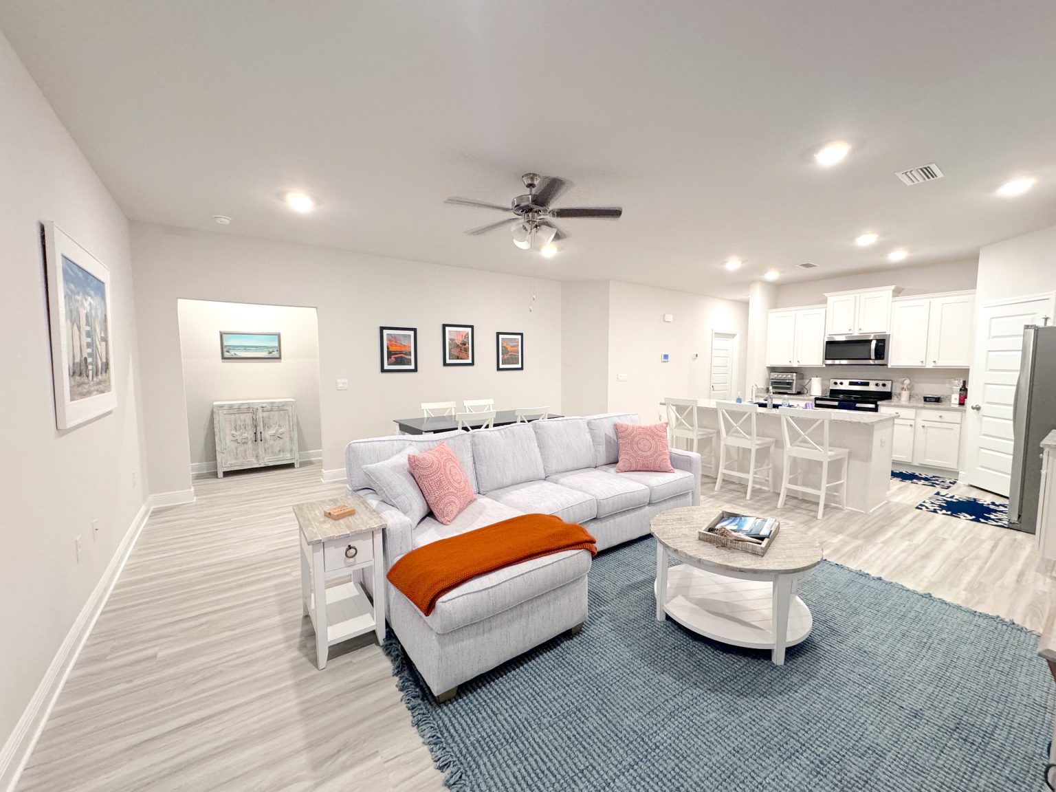 Open living and dining